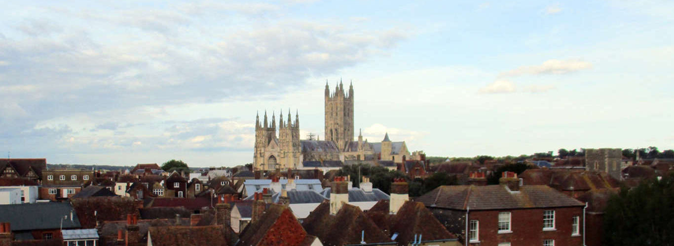 View of City of Canterbury showing how low building heights has permitted historic views to be maintained 